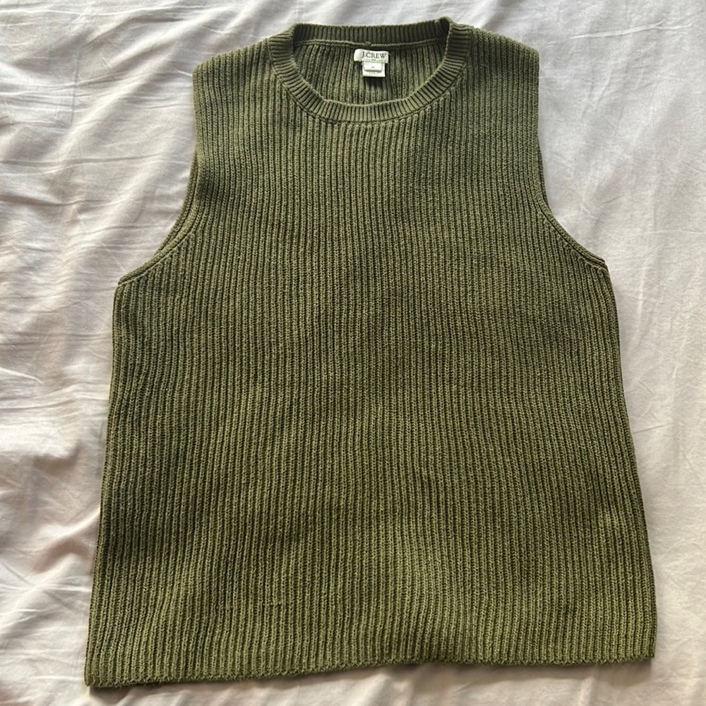 Olive green sweater tank
